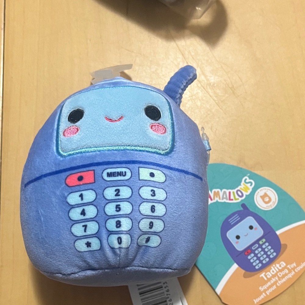 Squishmallows Blue Phone Plush